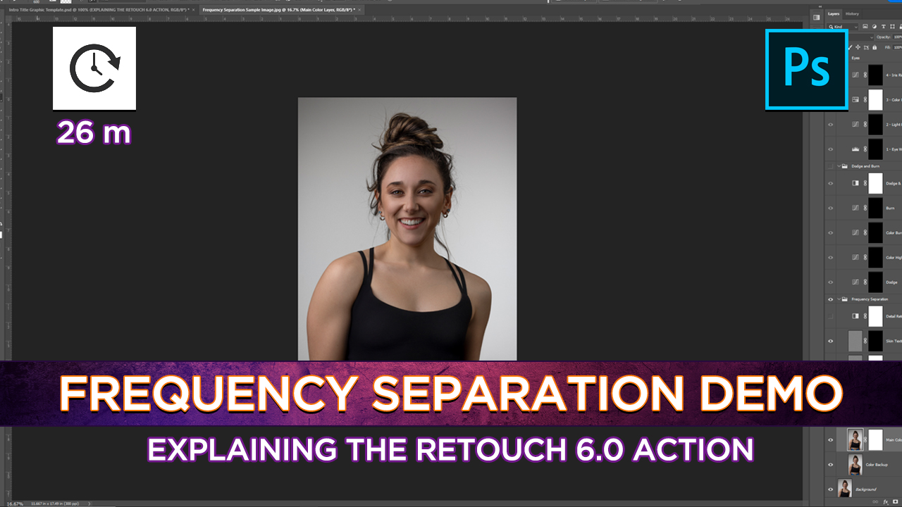 Photoshop Retouching Series Tutorial 3 - Frequency Separation Demo