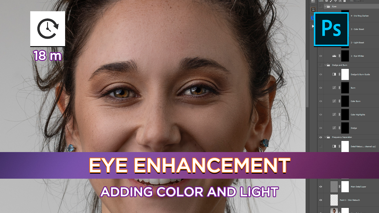 Photoshop Retouching Series Tutorial 5 - Eyes Demo