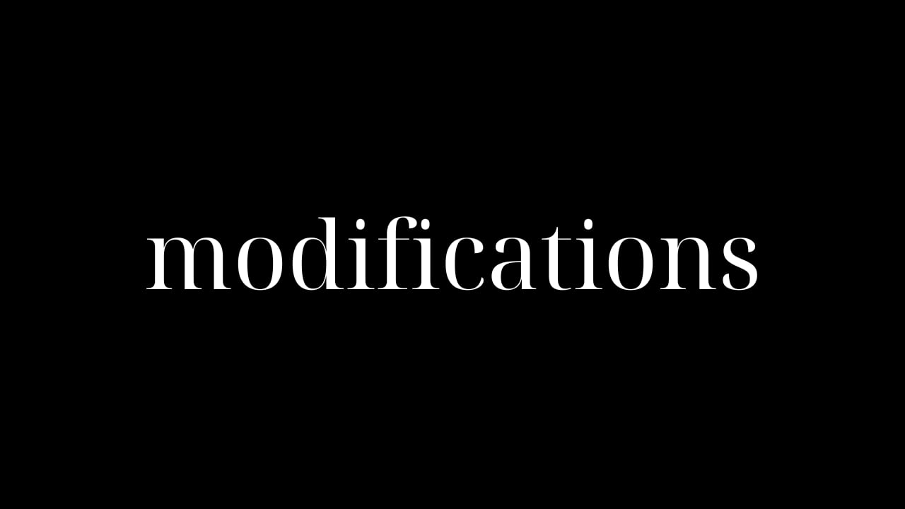 MODIFICATIONS SESSION