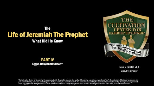 Jeremiah Part 4