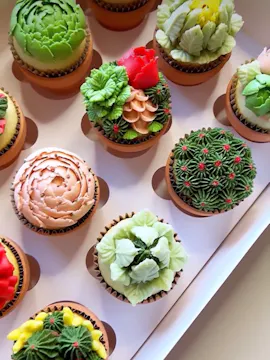 Online Succulent Cupcake Decorating C...