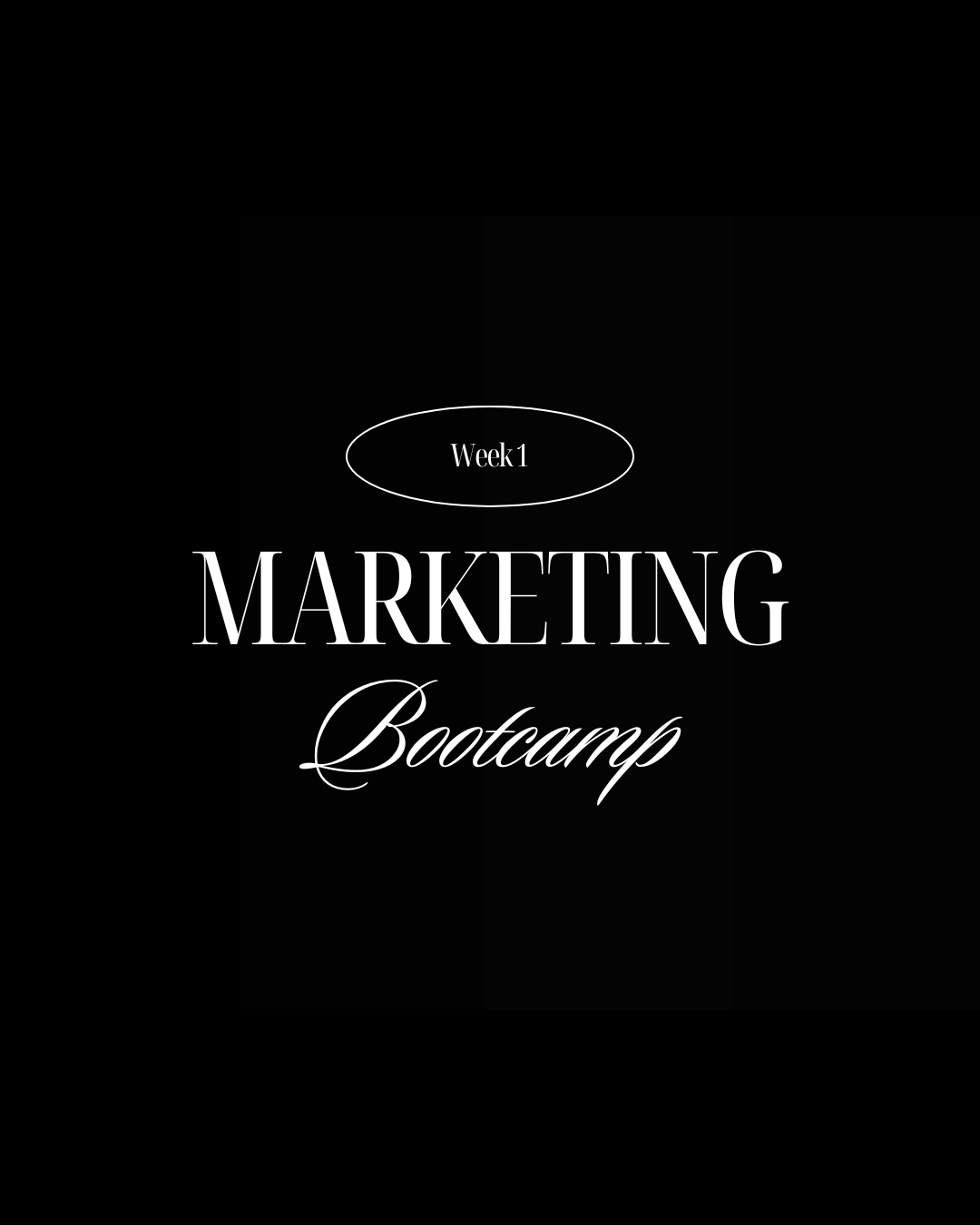 Thanksgiving Marketing Boot camp Class - Week 1