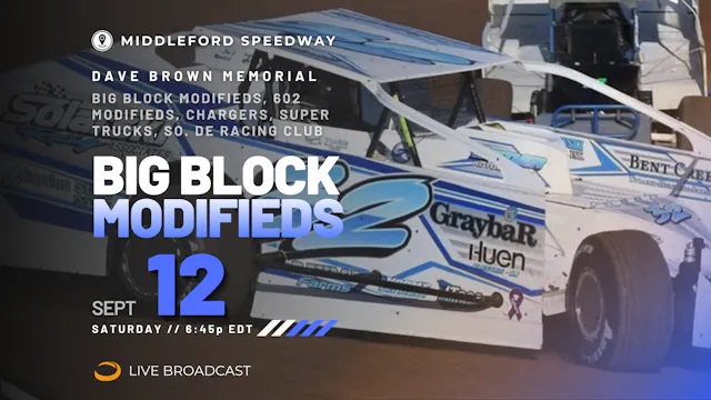 LIVE Sat 09.12 // Modifieds @ Middleford