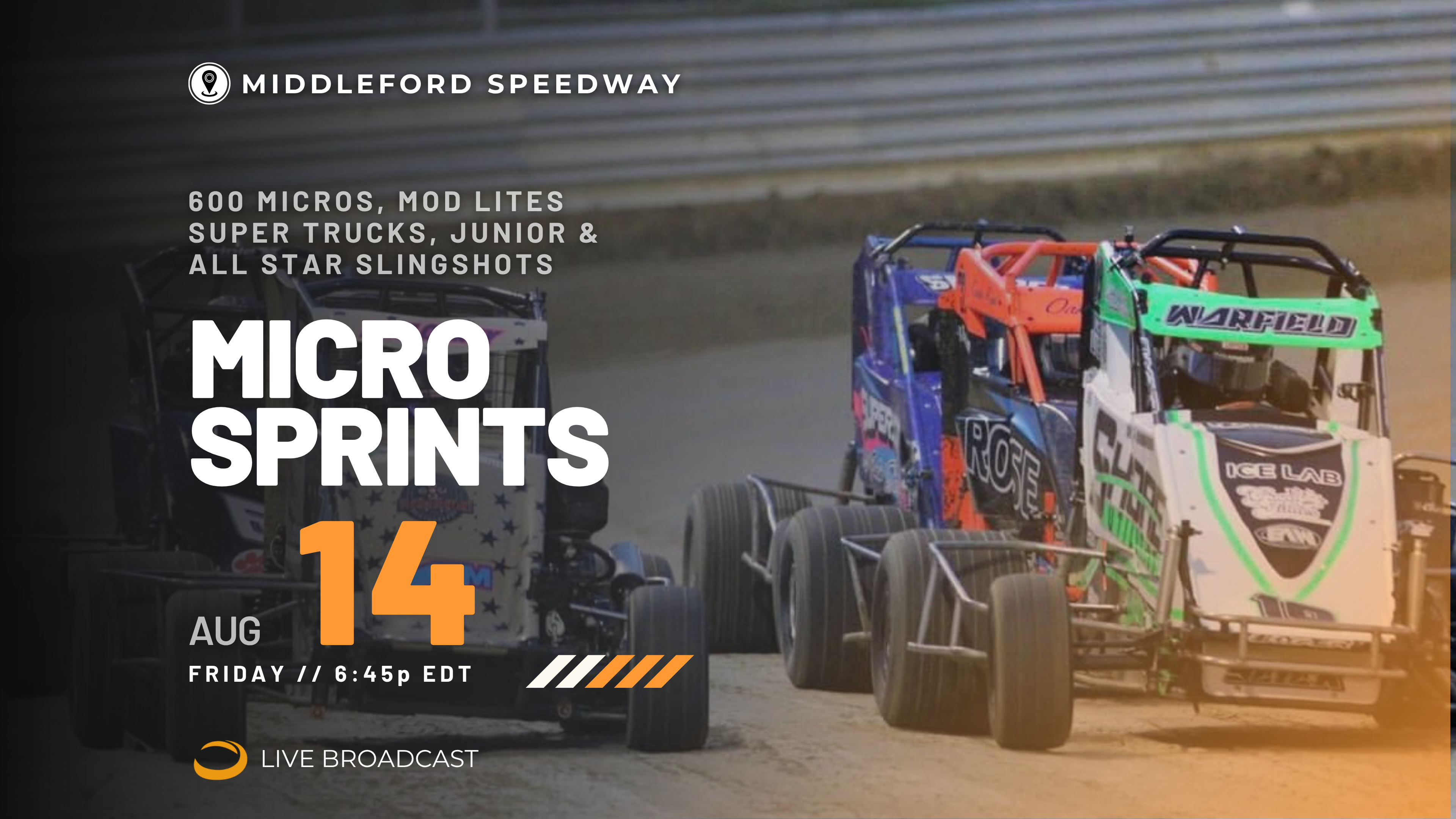 PPV Sat Aug 14 // Micro Sprints @ Middleford
