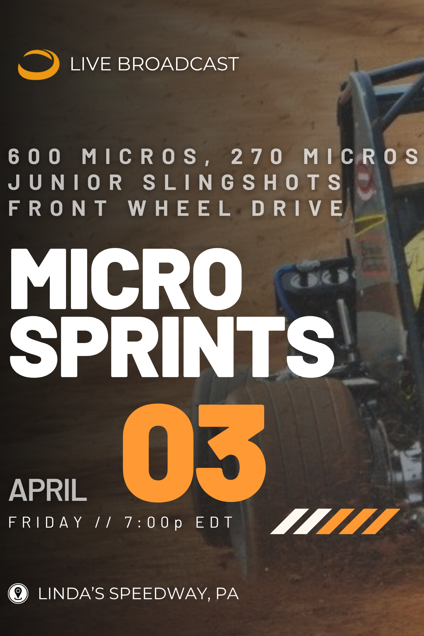 LIVE Fri April 3 // Season Opener Micro Sprints @ Linda's