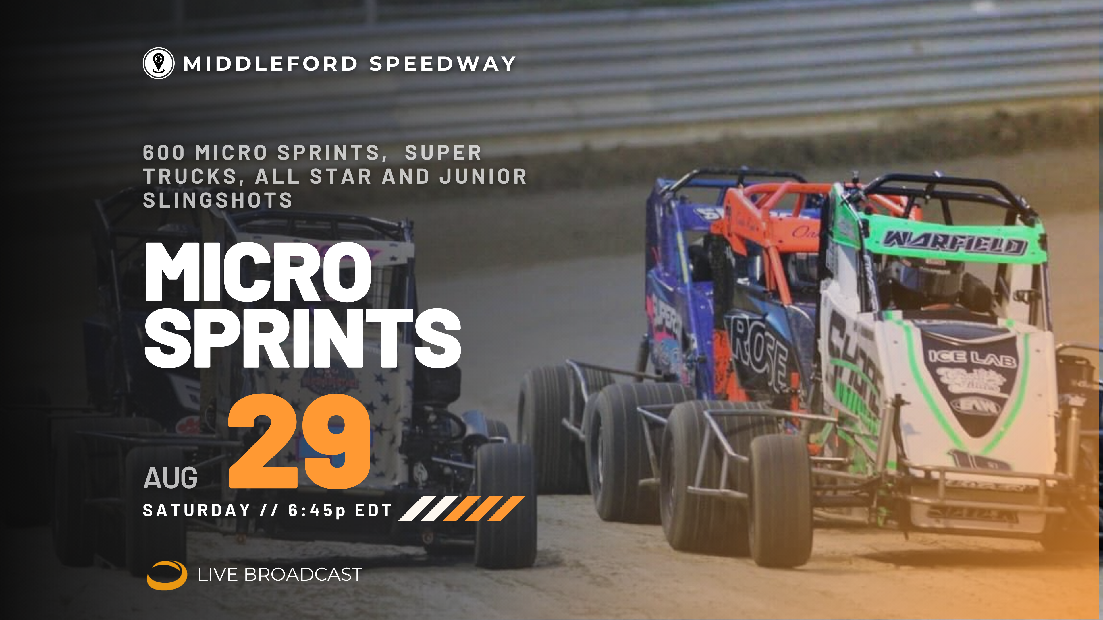 LIVE Sat 08.29 // Micro Sprints @ Mid...