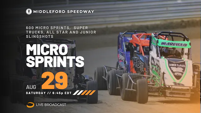 LIVE Sat 08.29 // Micro Sprints @ Middleford