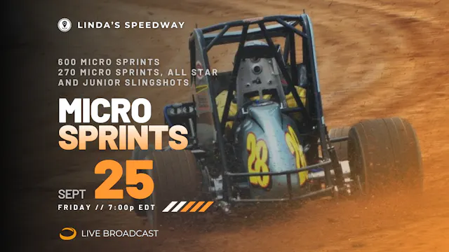 LIVE Fri 09.25 // Micro Sprints @ Linda's