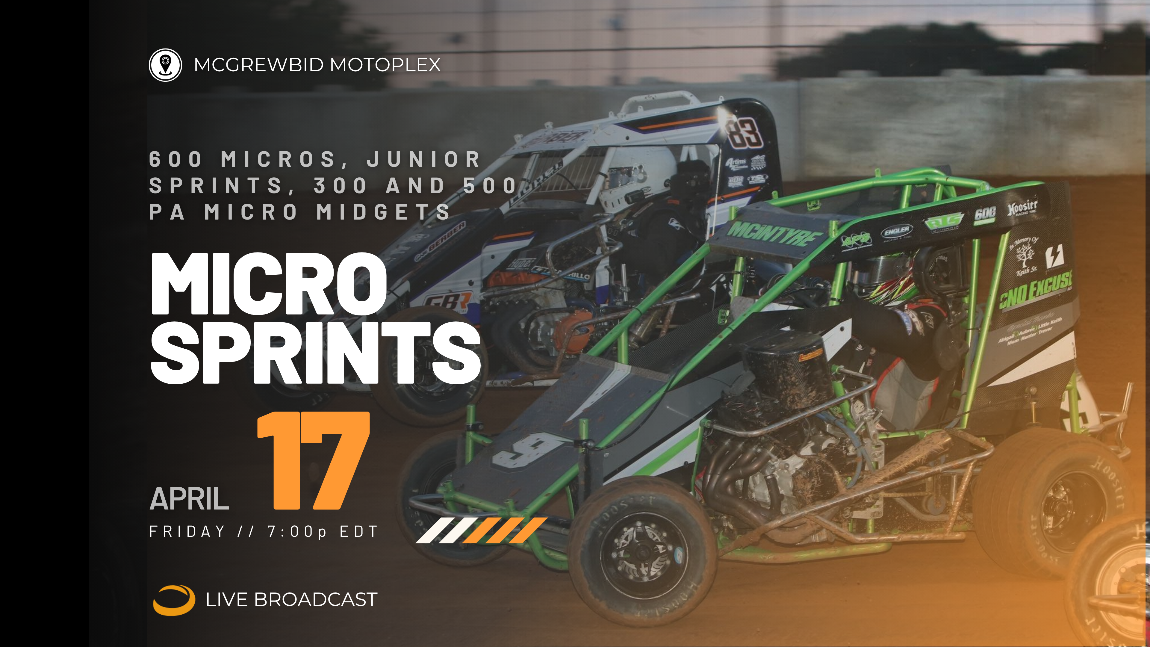 PPV Fri April 17 // Micro Sprints @ McGrewBid