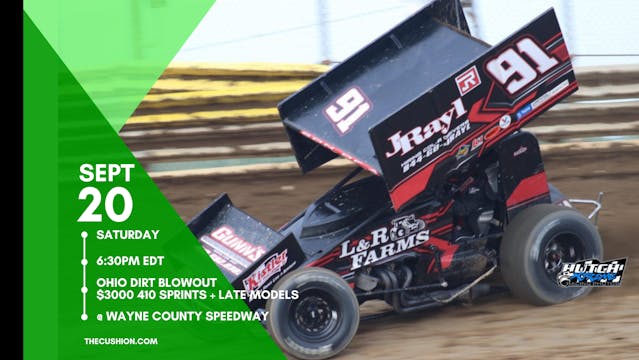 LIVE Sat Sept 20 // Ohio Dirt Blowout $3000 Sprint Cars + Late Models @ WCS