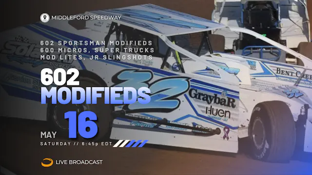 LIVE Sat 05.16 // Modifieds & Micros @ Middleford