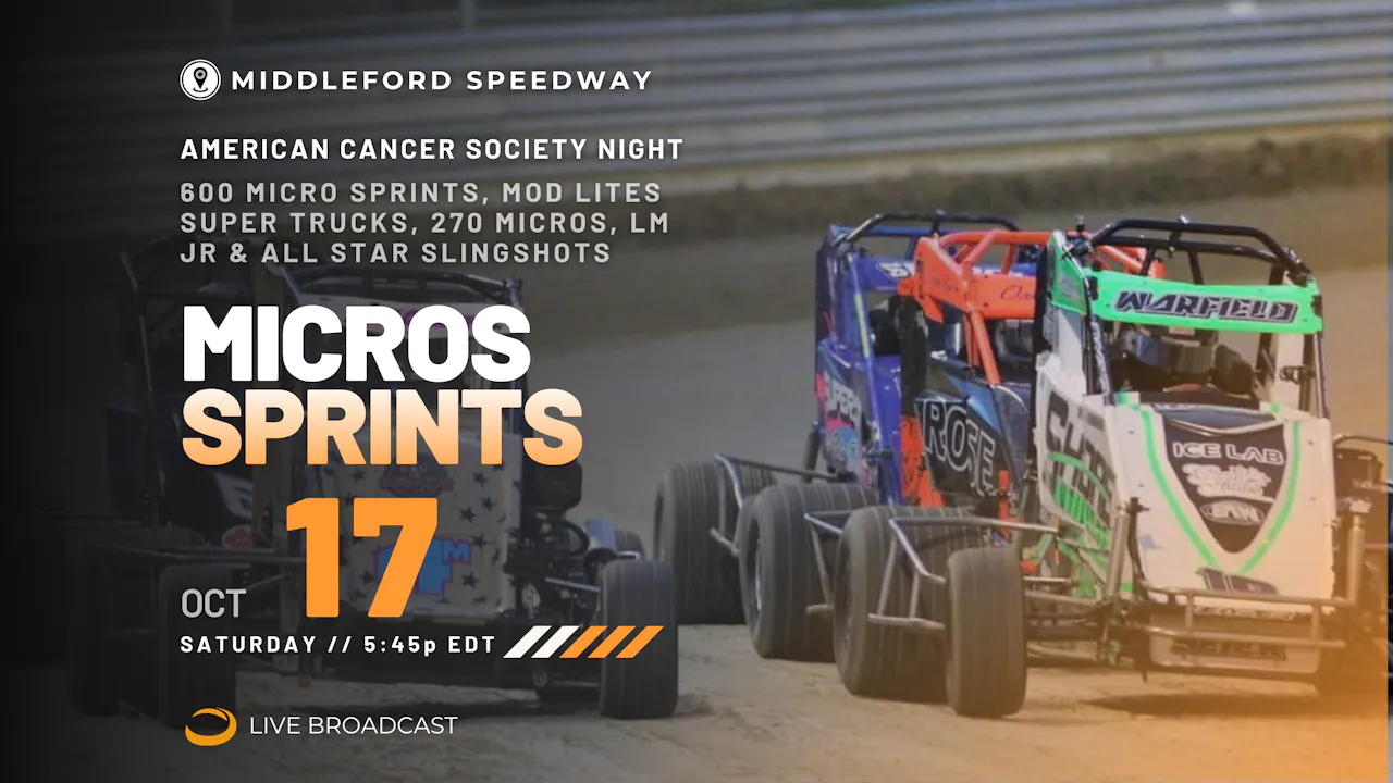 PPV Sat Oct 17 // Micro Sprints @ Middleford