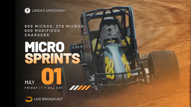 LIVE Fri 05.01 // Micro Sprints @ Linda's