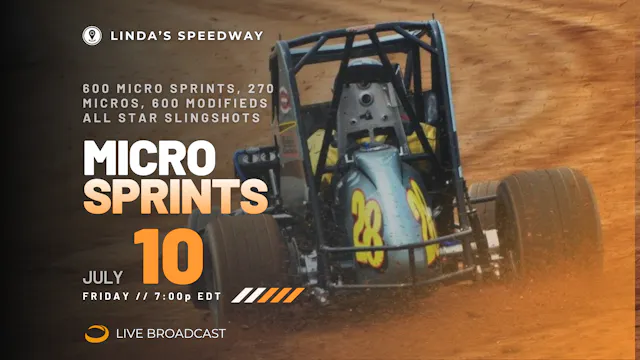 LIVE Fri 07.10 // Micro Sprints @ Linda's