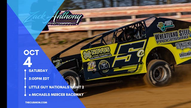 LIVE Sat Oct 4 // Little Guy Nationals Night 2 @ Michaels Mercer Raceway