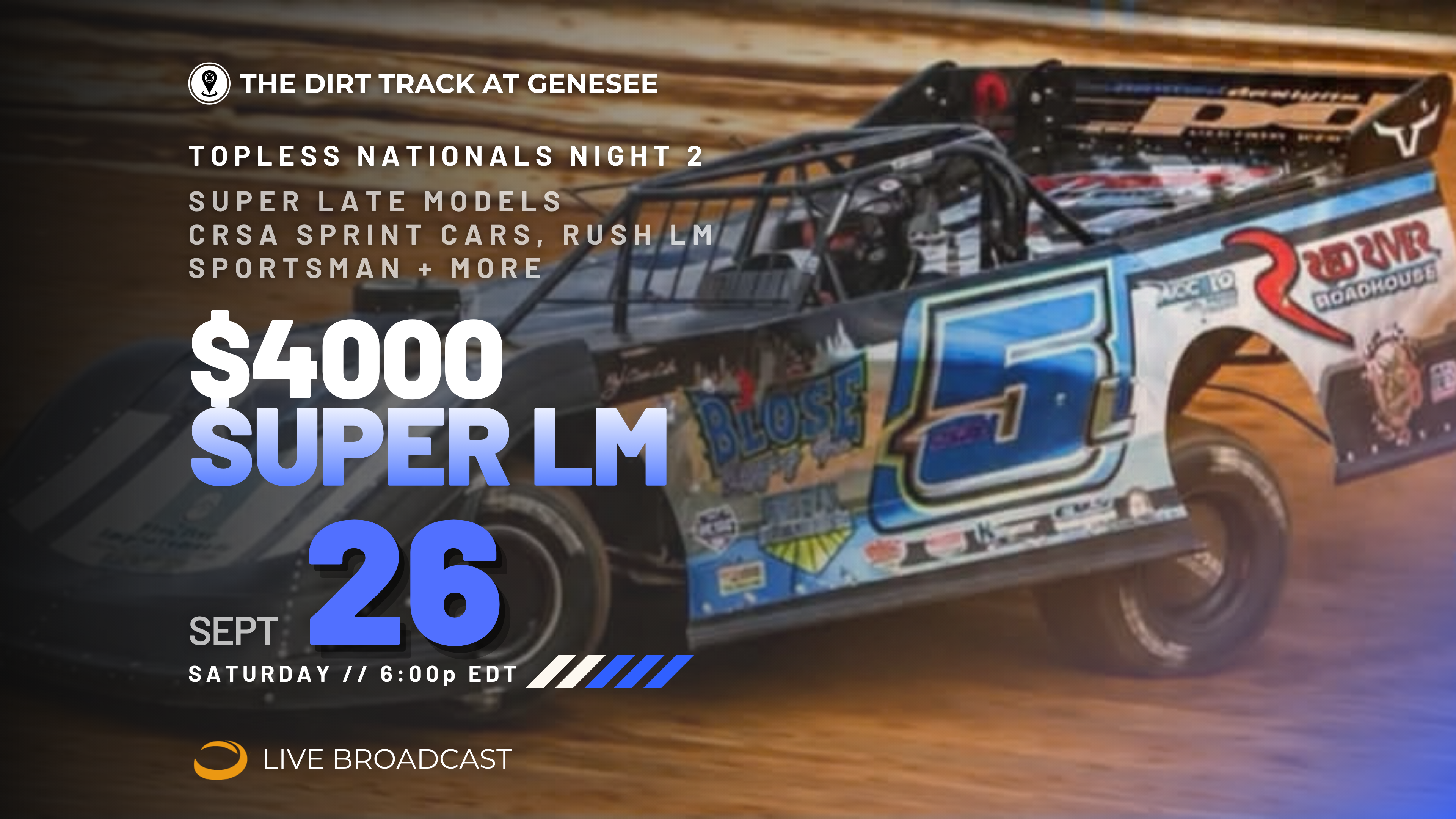 PPV Sat Sept 26 // Topless Nats Night 2 @ Genesee