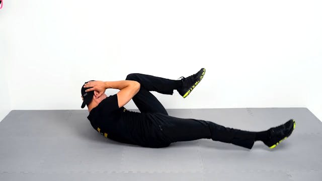 Cross Crunch Single Leg Raise