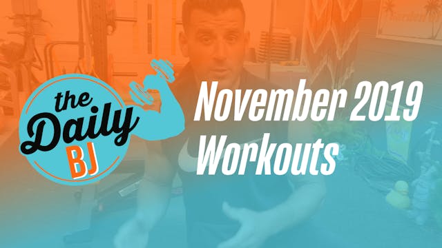 November 2019 Workouts