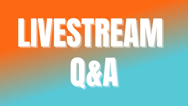 Friday, April 29th Livestream Q&A @ 1...