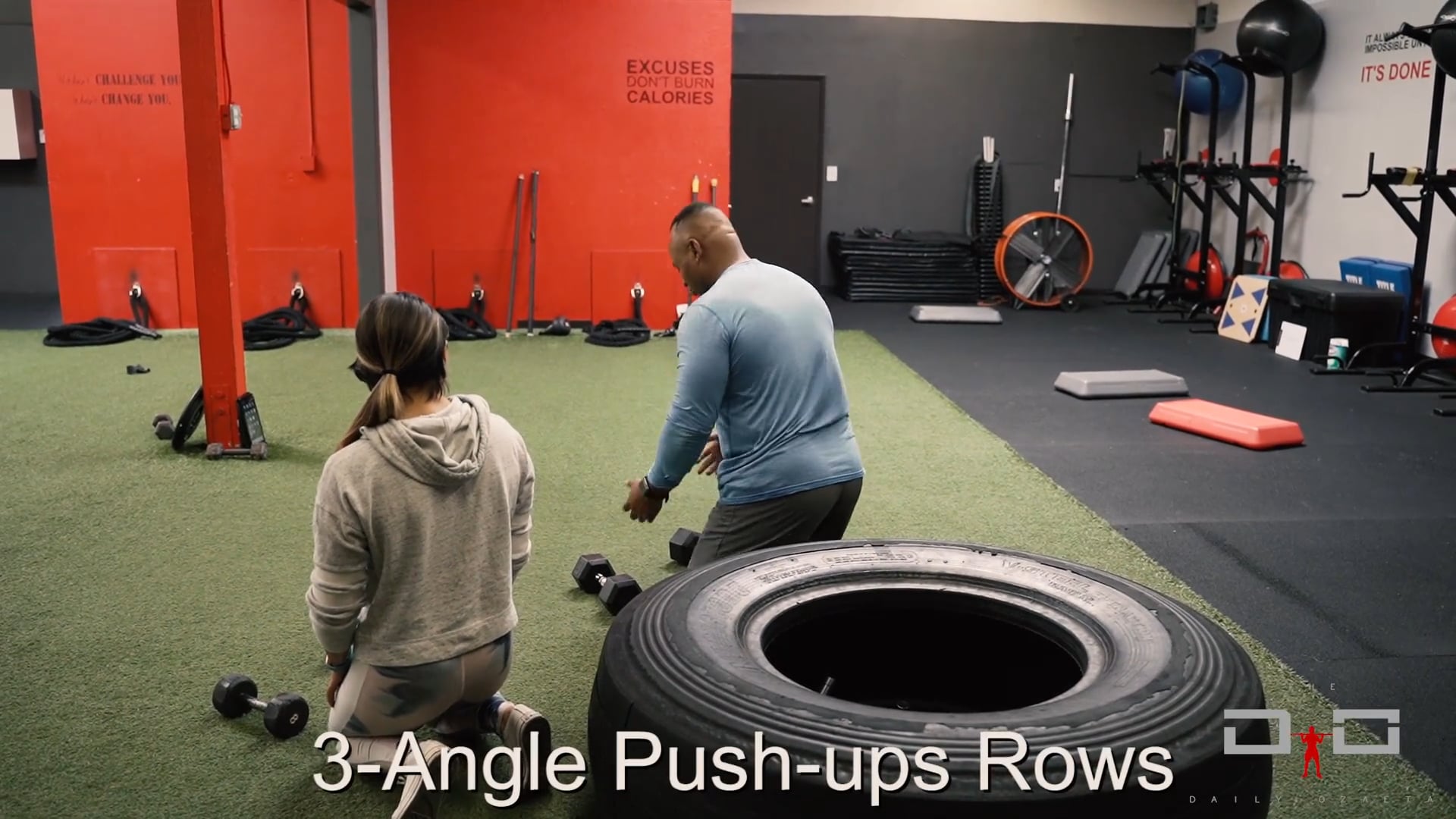 Individual Workout 52 - 3-angle push-up rows