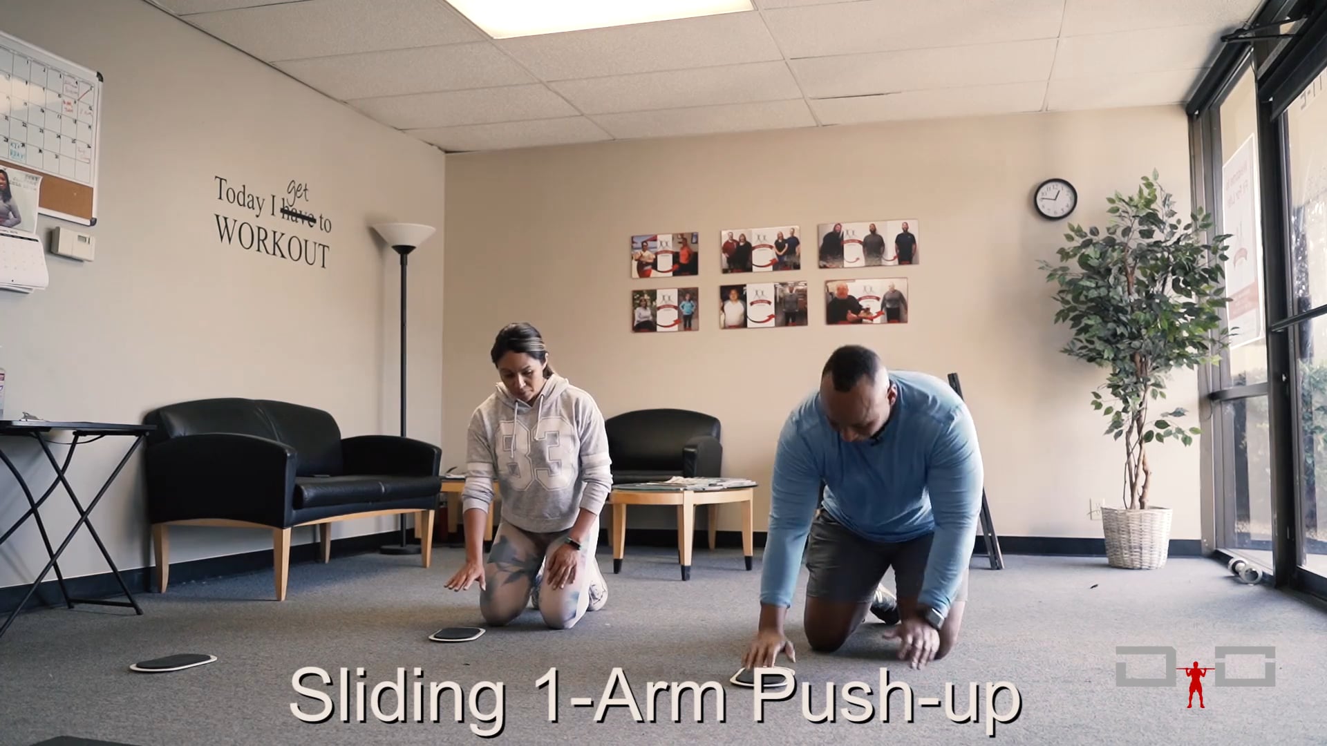 Individual Workout 70 - Sliding 1-arm push-up