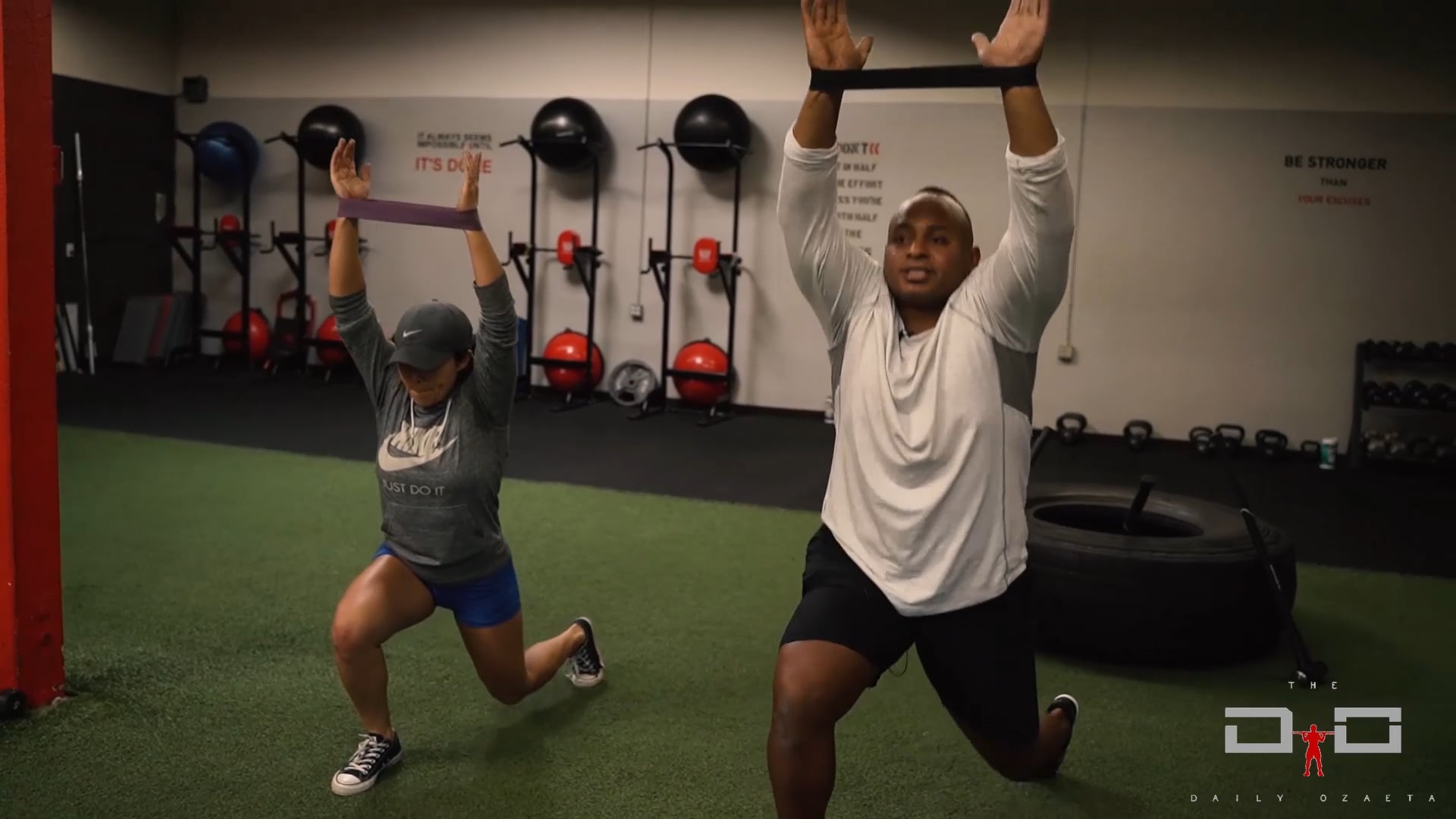 Individual Workout 34 - Mini Band Overhead Split Squat