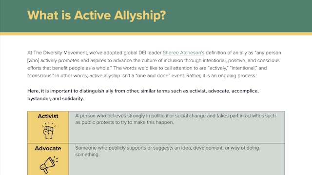 Active Allyship Guidebook