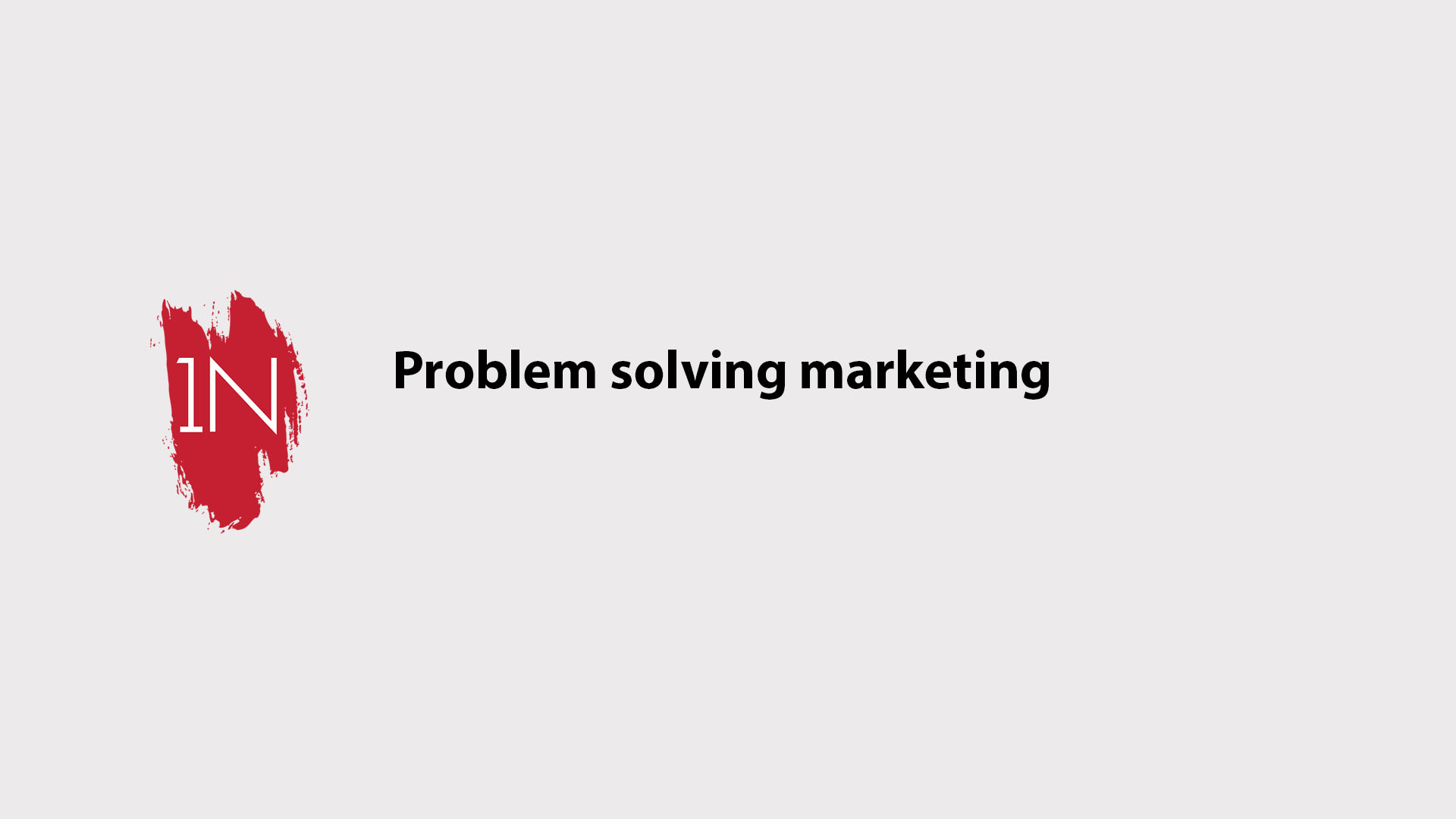 Problem solving marketing