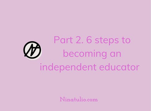 Part 2! 6 ways to becoming an indepen...