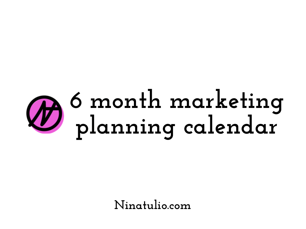6 month marketing planning calendar 