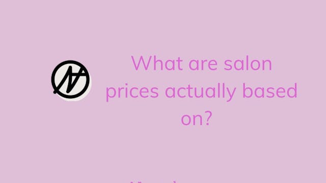 What are salon PRICES actually based ...