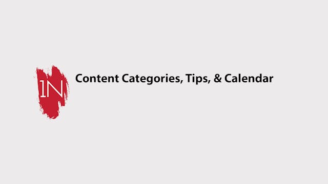 4 Marketing Categories and Calendar