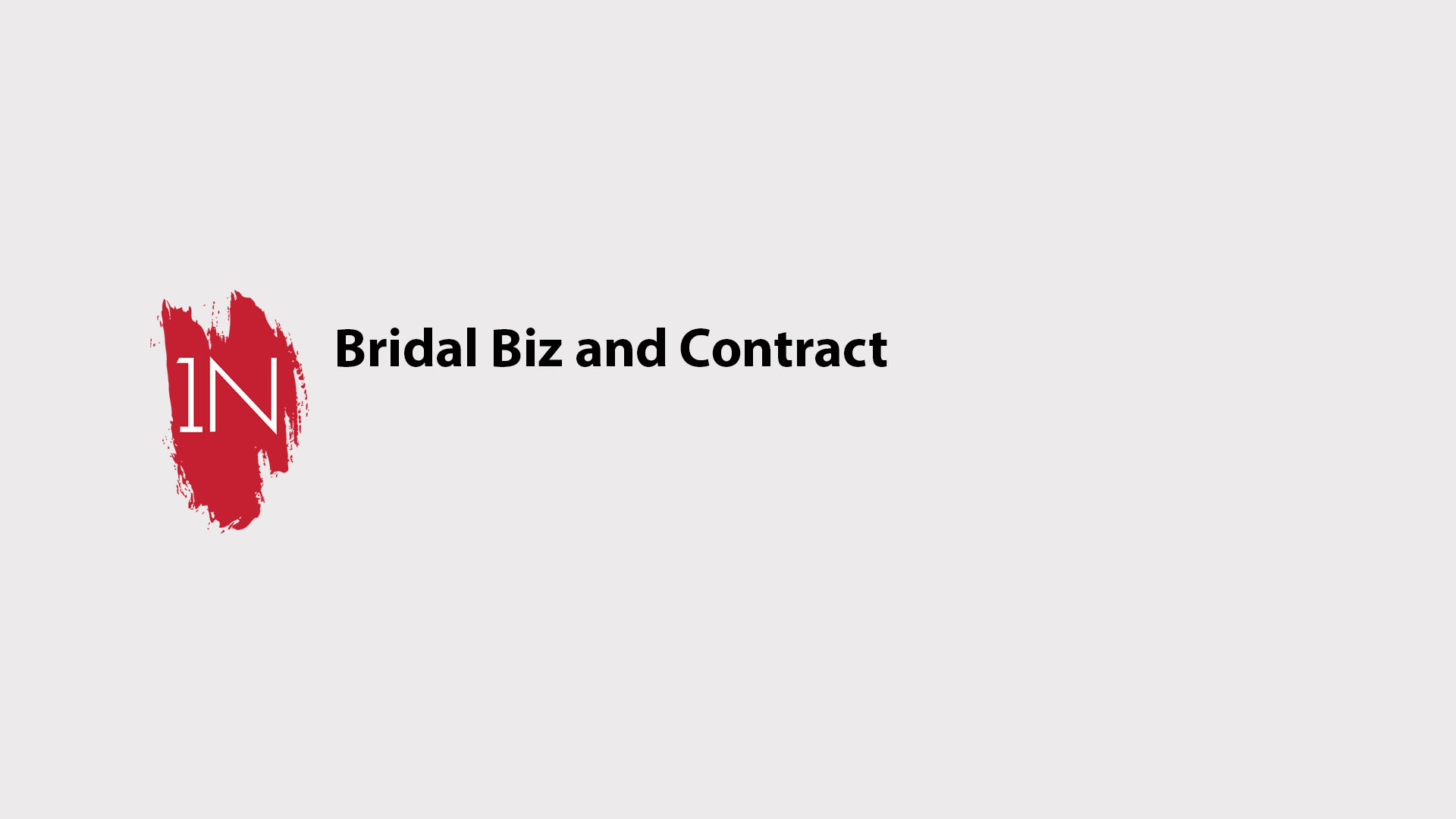 Bridal BusinessTips  and Contract