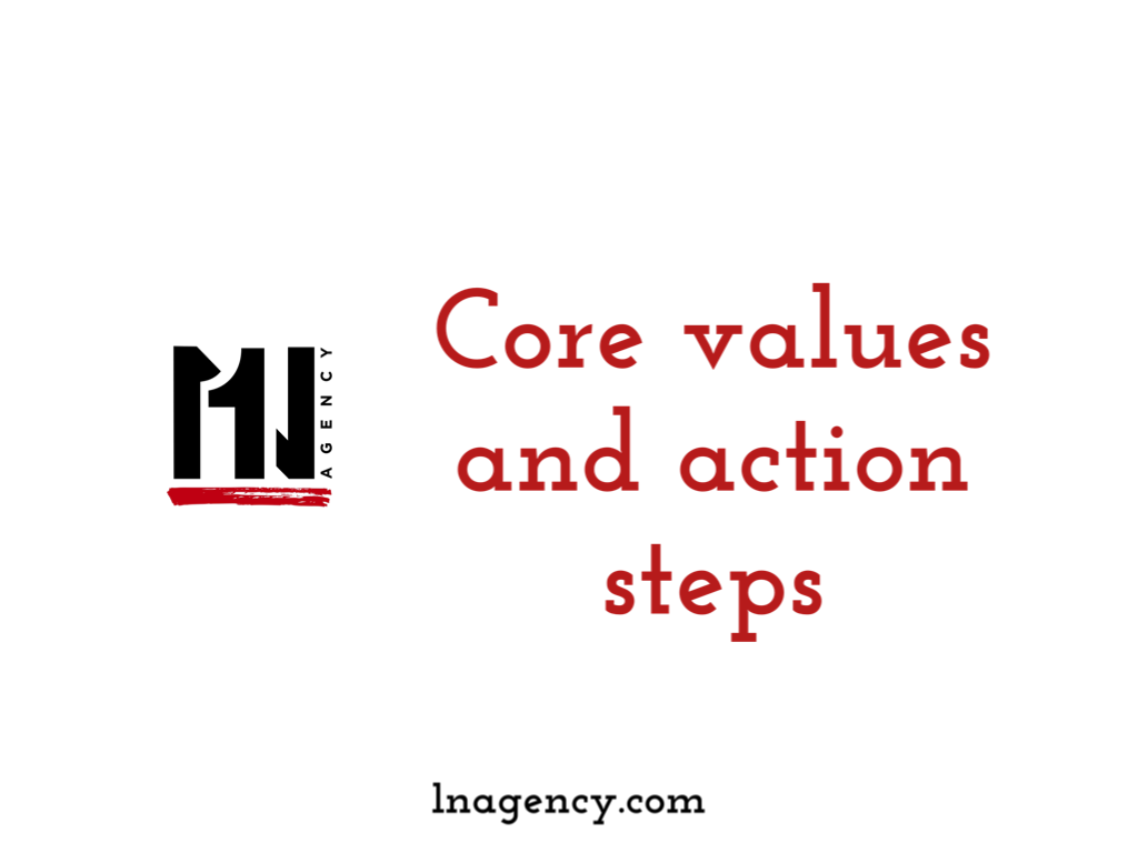 Core values and action steps to create a strong culture