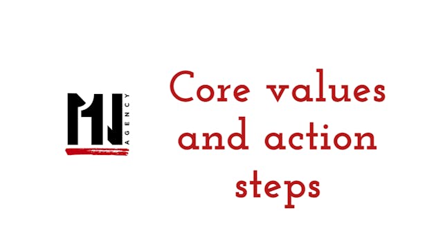 Core values and action steps to creat...