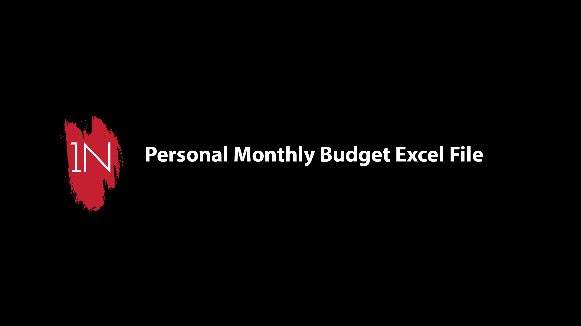 Personal Monthly Budget VIDEO