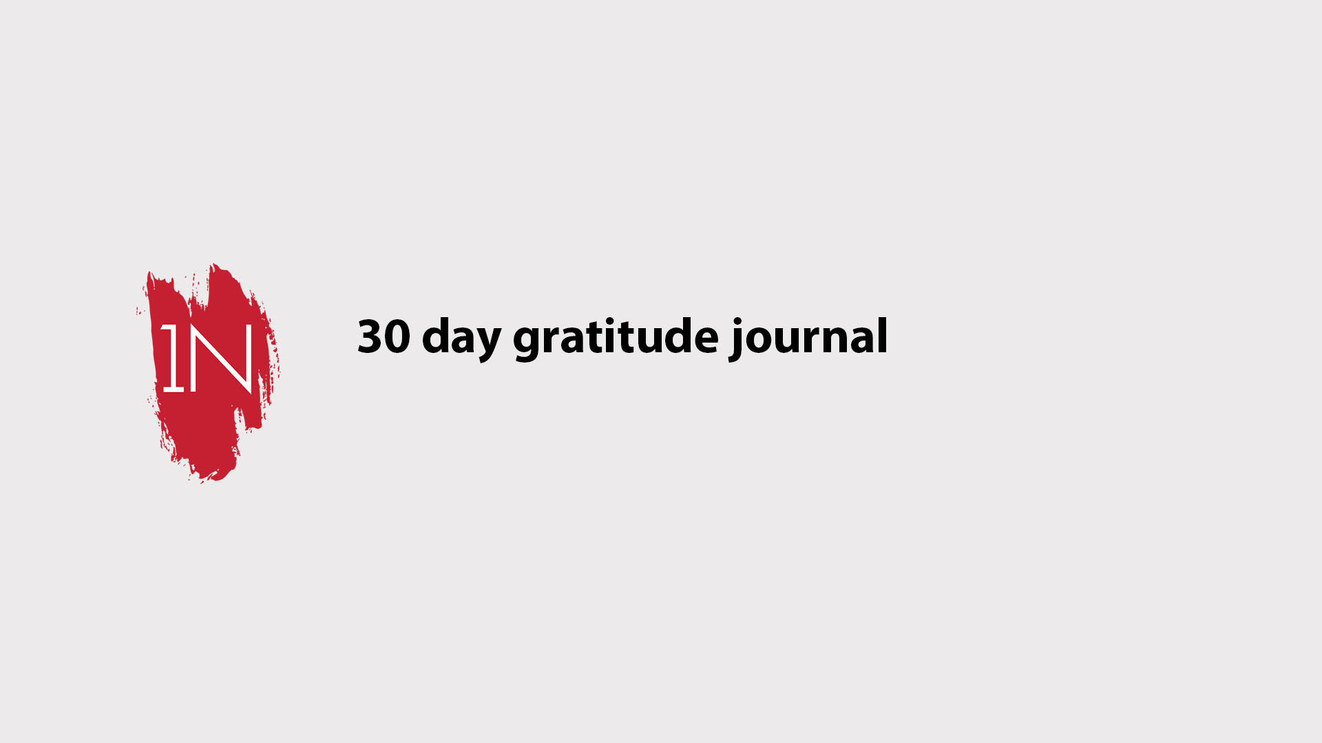 30 day gratitude journal challege