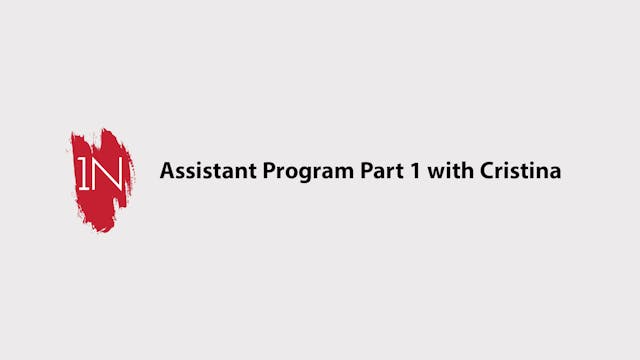 Assistant program #1 with Cristina