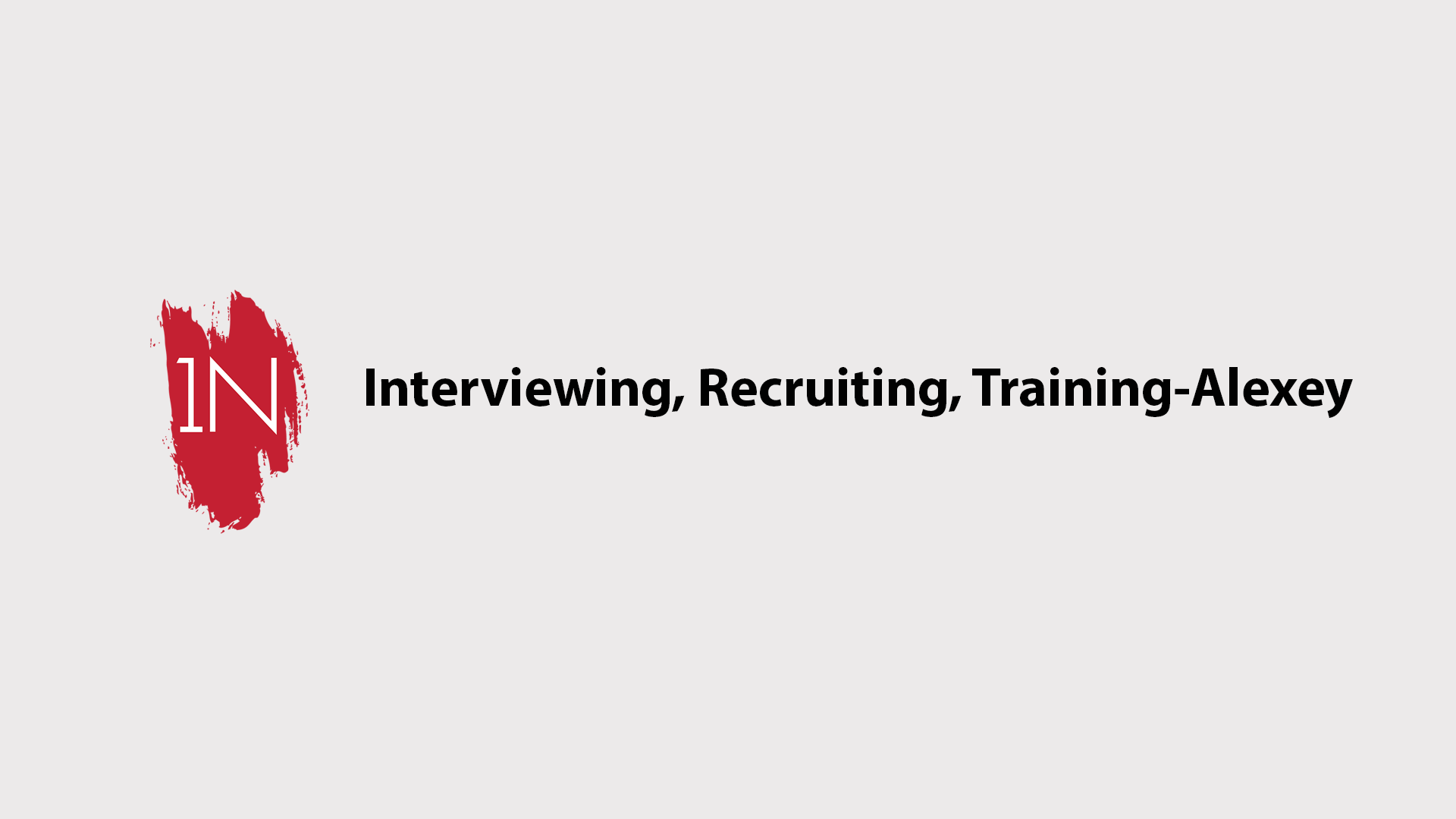 Interviewing, recruiting, and training with Alexey