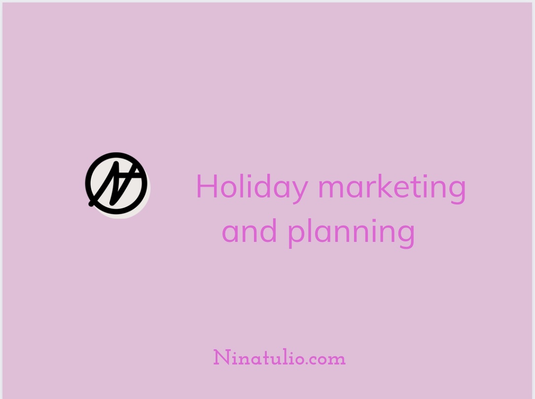 Holiday marketing and planning with PDF