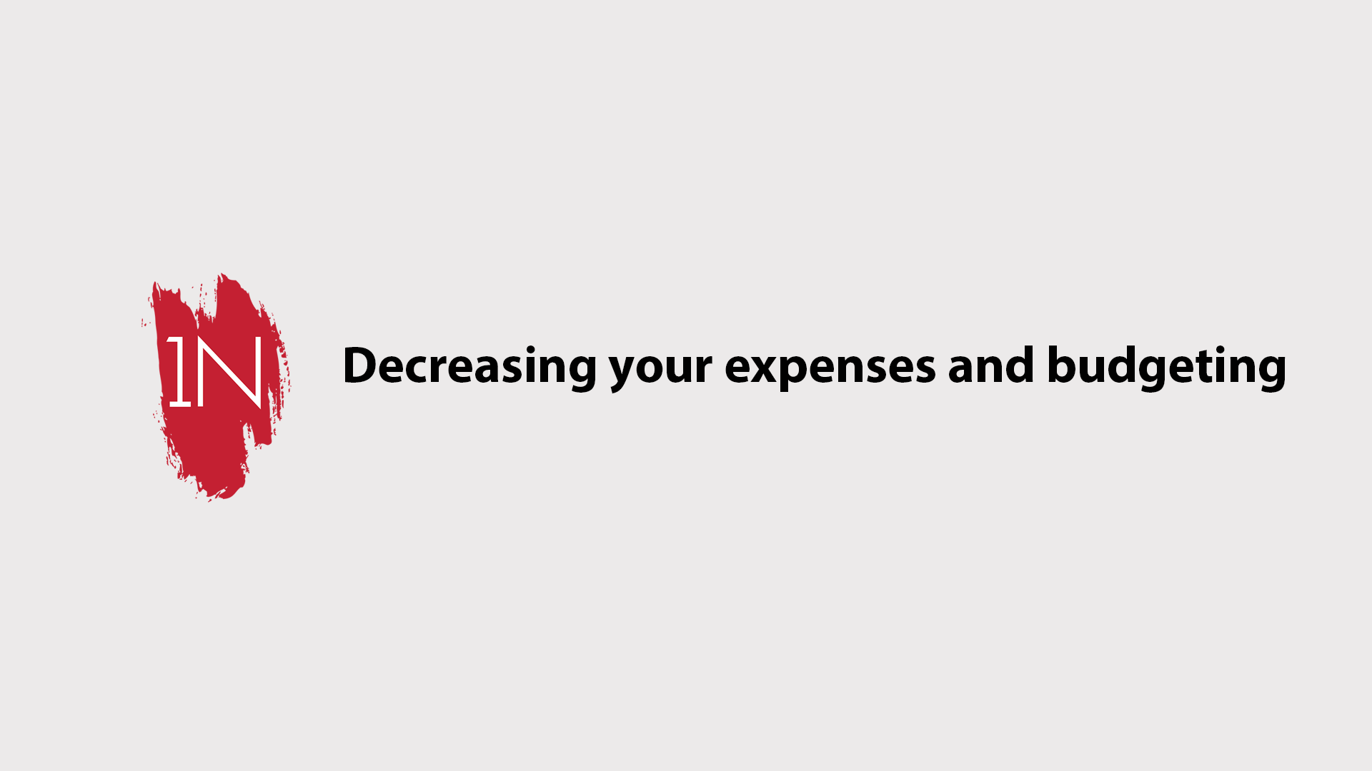 Decreasing Expenses and Budgeting