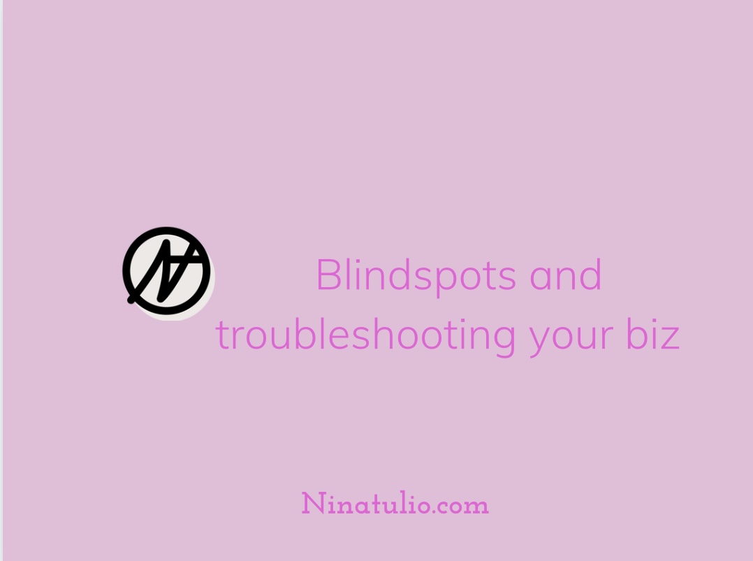 Blind spots and troubleshooting your biz