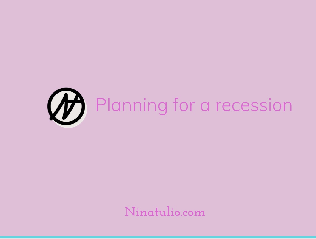 Planning for a recession 