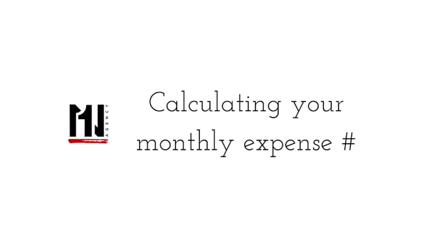 Calculating your monthly expense #