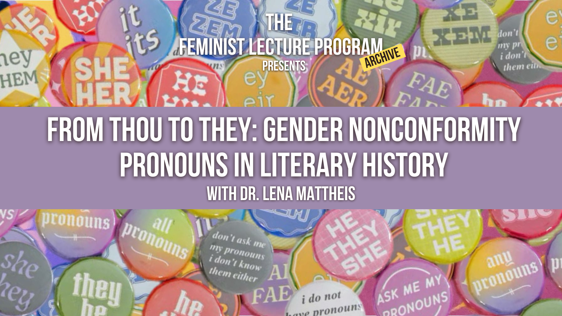 From Thou to They:Gender Nonconformity Pronouns in Literary History-READING LIST