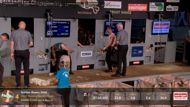 World Shearing Round 2 Heats (2026) -...