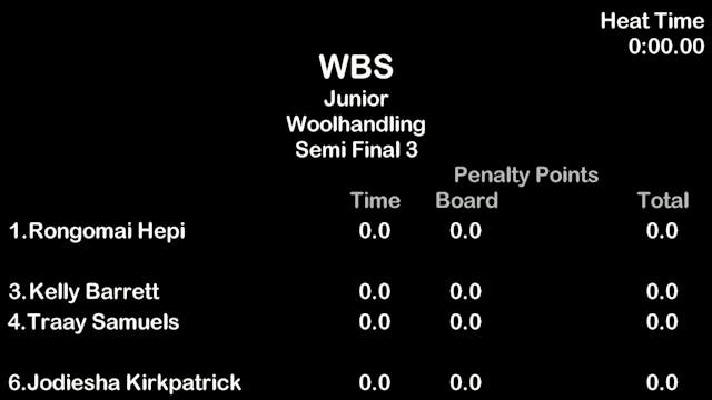 WBS Junior Woolhandling Semi Final 3