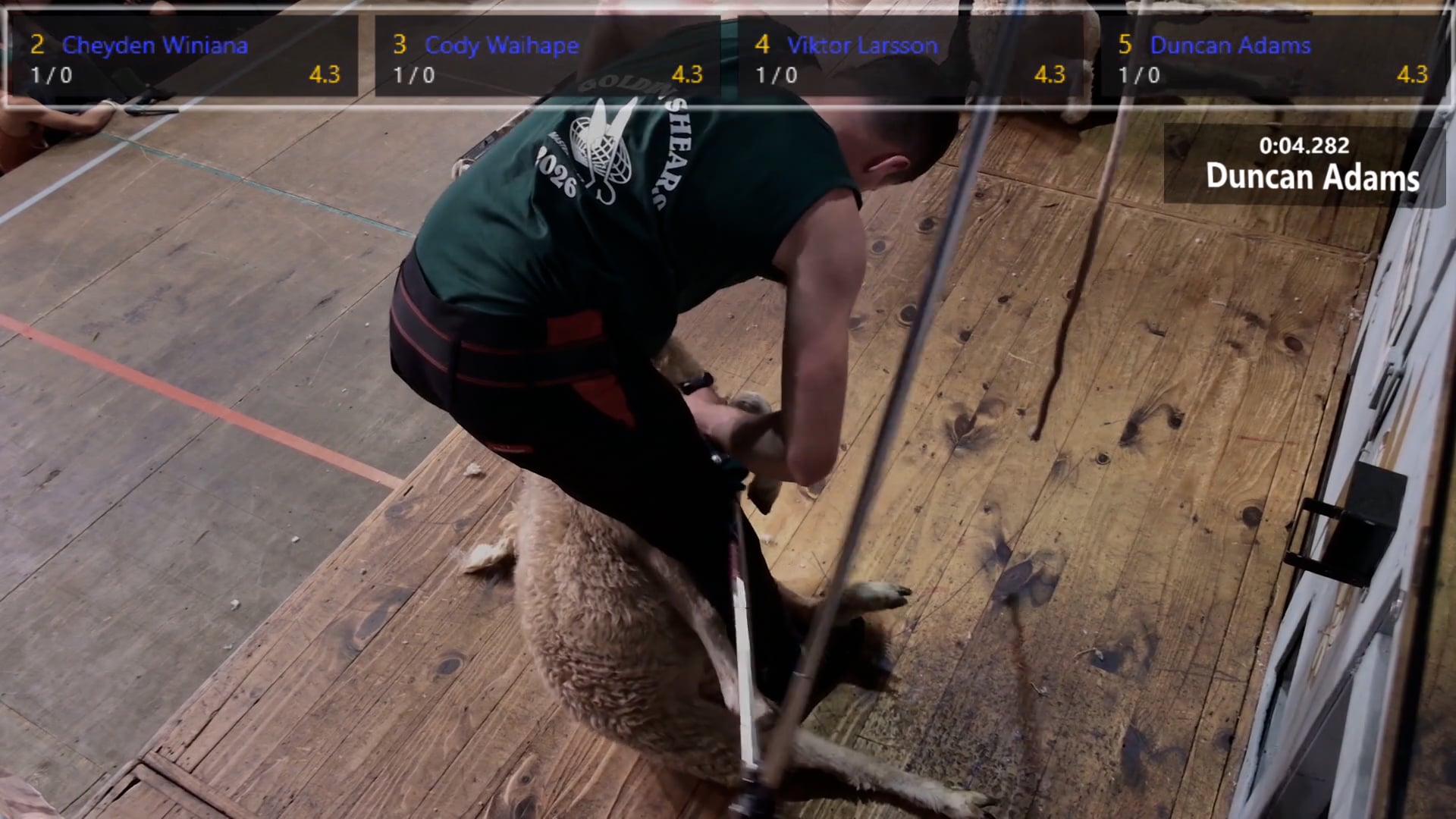 Senior Speed Shearing Quarter Finals (2026) - Round 2