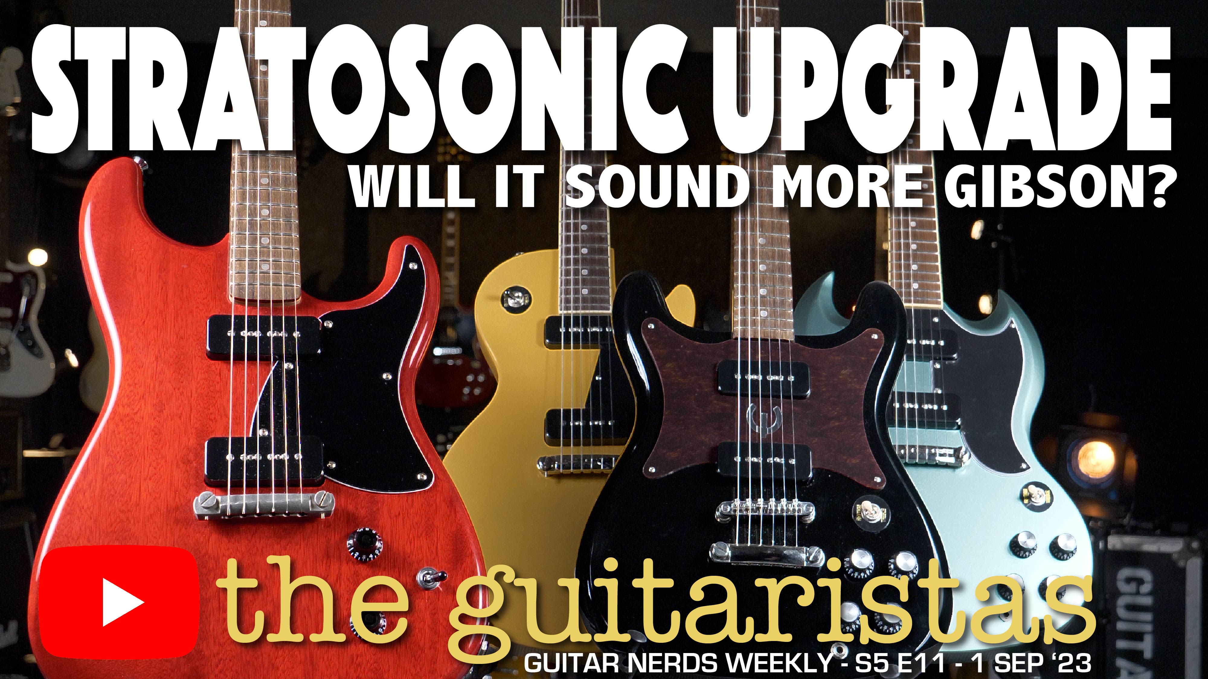 Squier Stratosonic Upgrade Episode 🎸Can We Make It Sound More Like A Gibson? 🎸