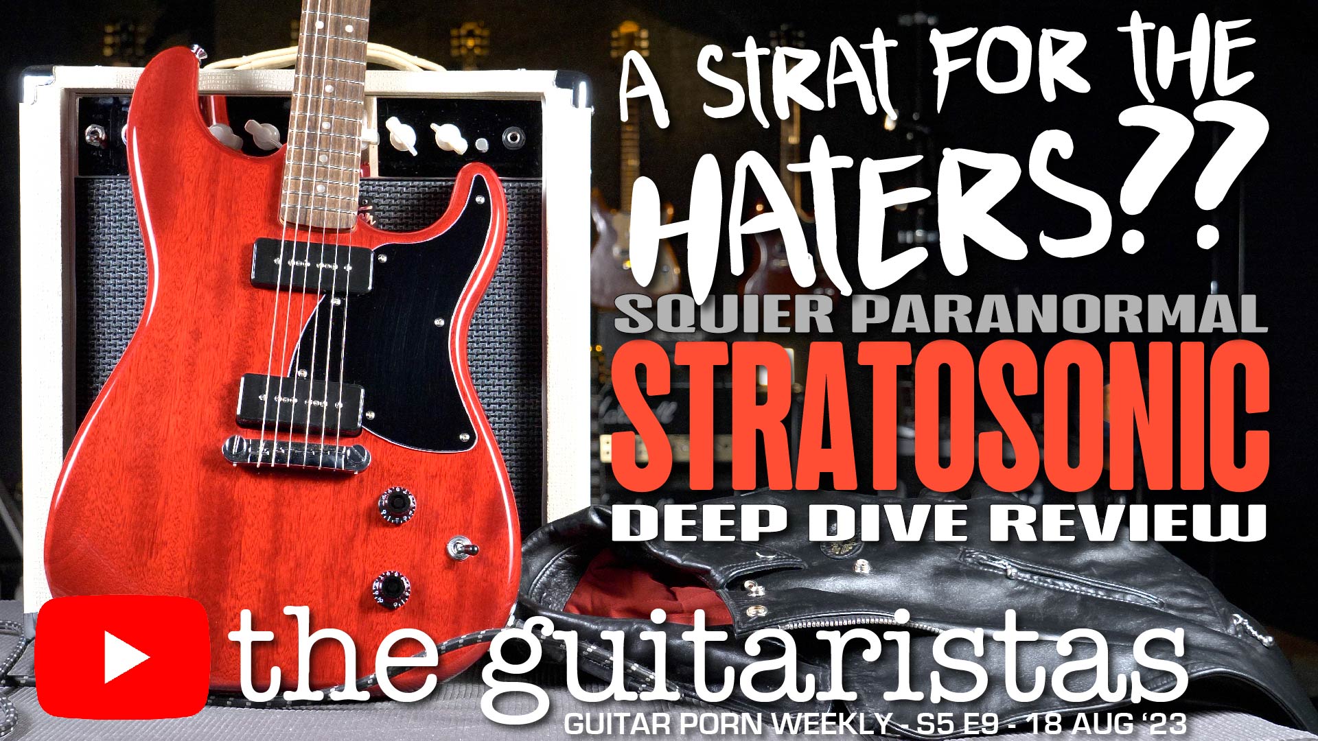 Squier Paranormal Stratosonic Review  🎸Fender Strat Meets Gibson SG Special!